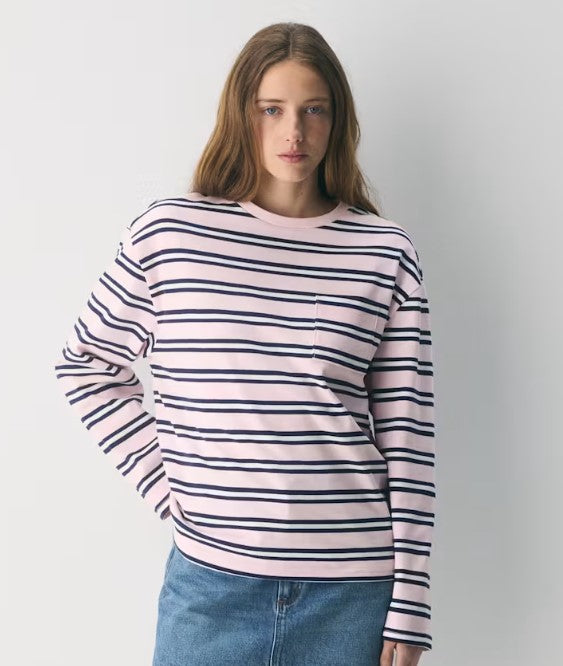 Cotton Jersey Longsleeve Crewneck Tee