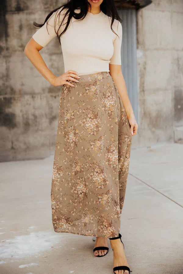 Floral Maxi Slip Skirt