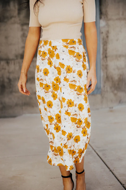 Amber Floral Midi Skirt