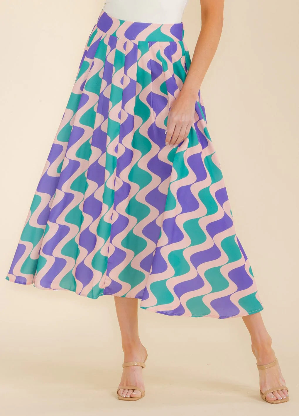 Multi Print Maxi Skirt