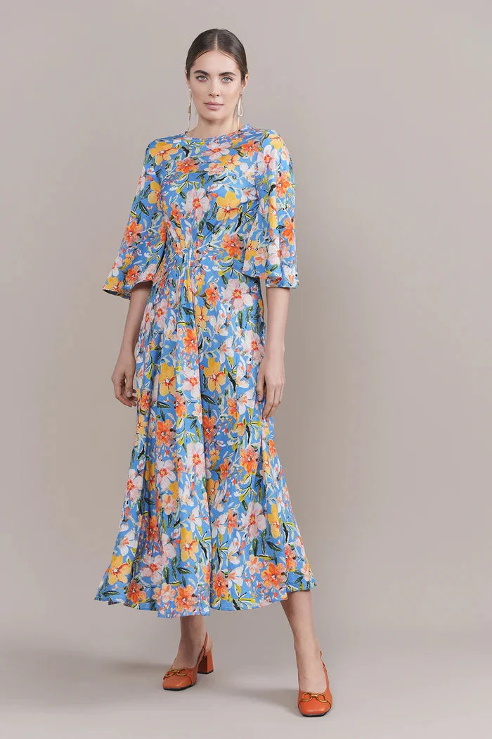 Women's Blue Floral Dress