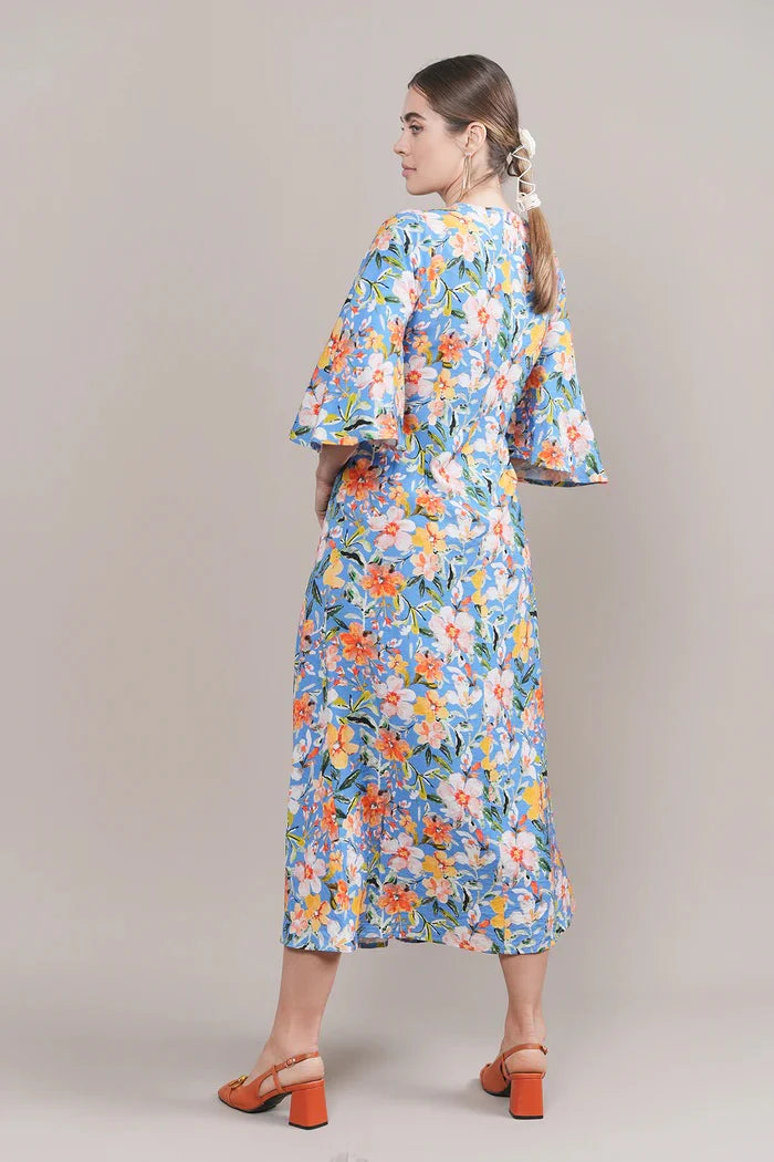 Women's Blue Floral Dress