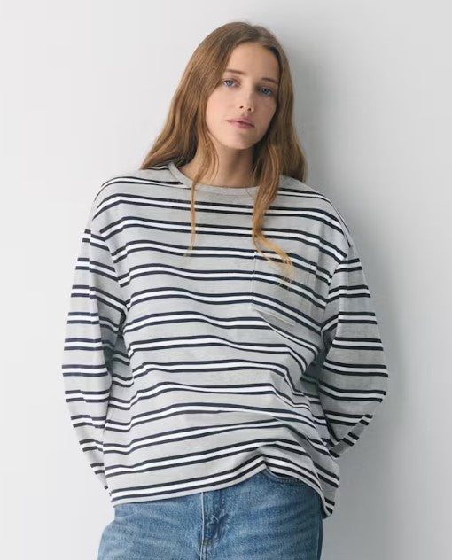 Cotton Jersey Longsleeve Crewneck Tee