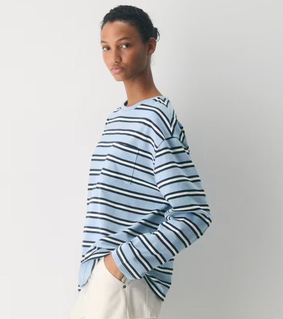 Cotton Jersey Longsleeve Crewneck Tee