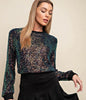 Long Sleeve Sequin Top