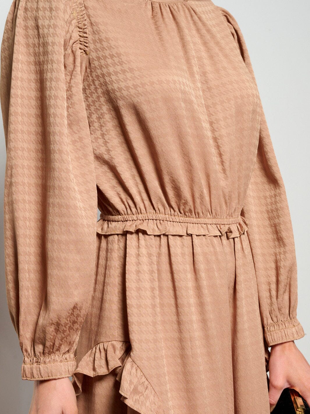 Long Sleeve Tiered Printed Maxi Dress