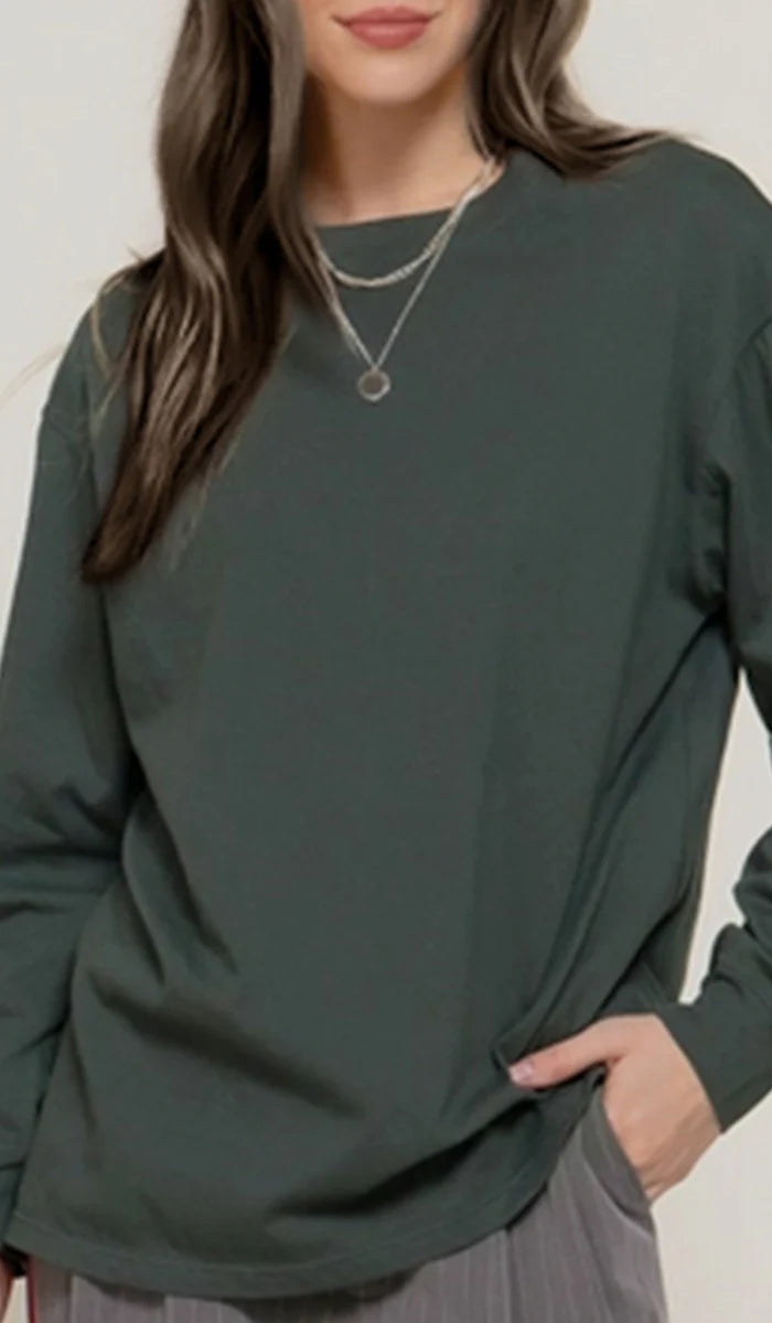 Cotton Long Sleeve T Shirt