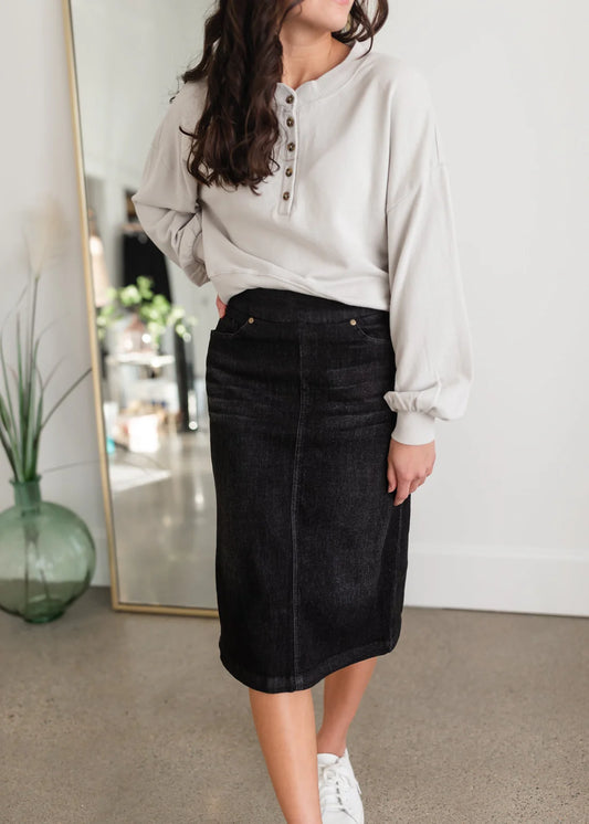 Black Midi Skirt