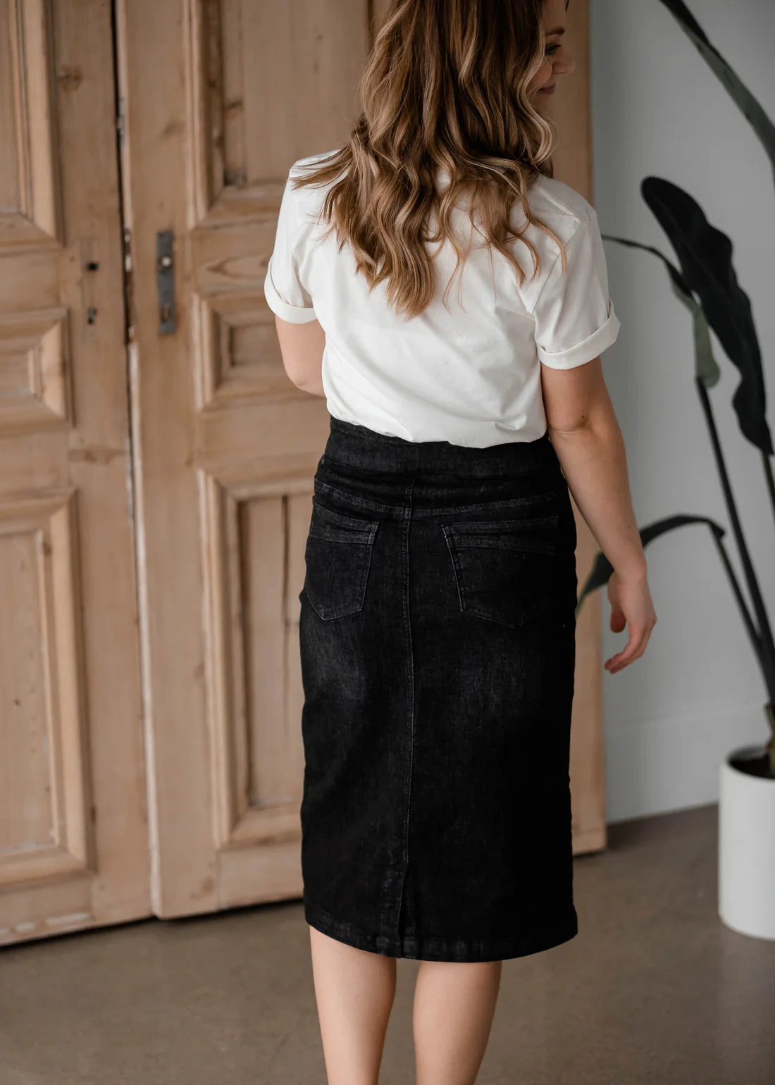 Black Midi Skirt